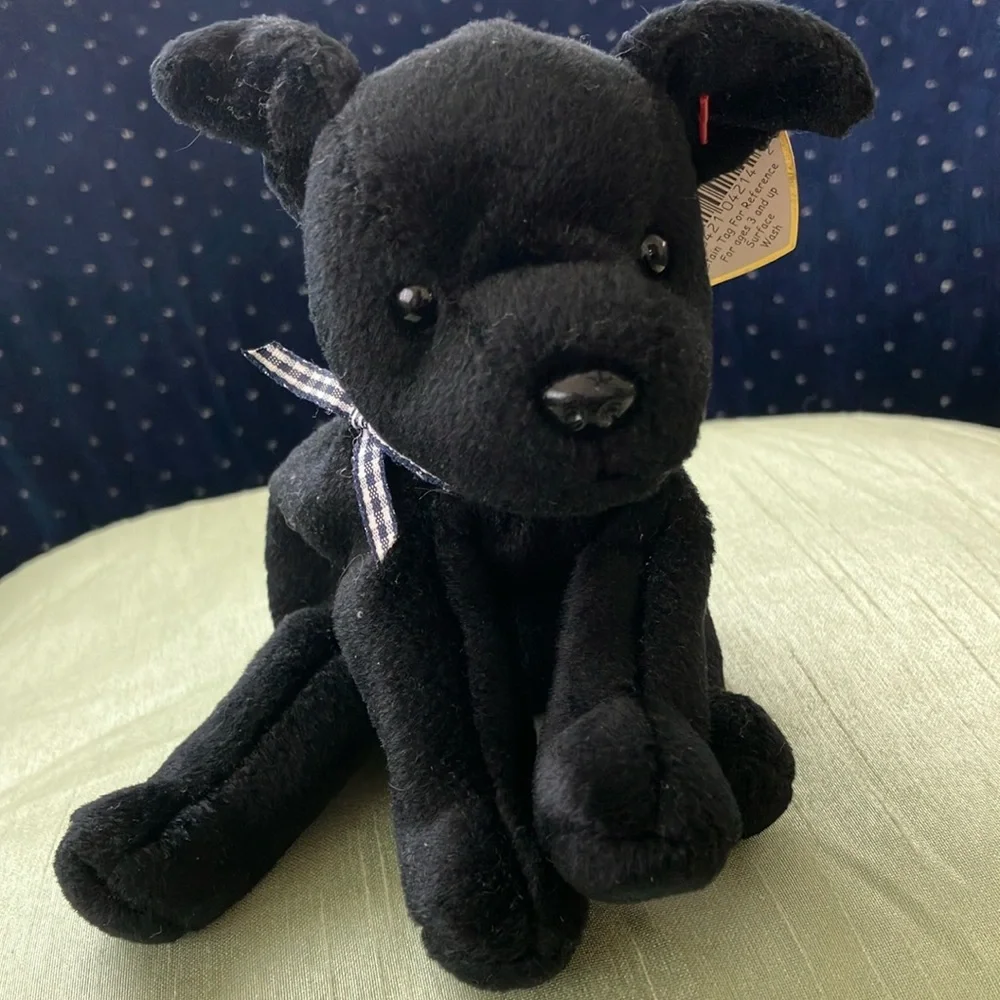 98 Ty Luke Black Lab Beanie Baby Dog Tush Tag 99 - Picture 14 of 14